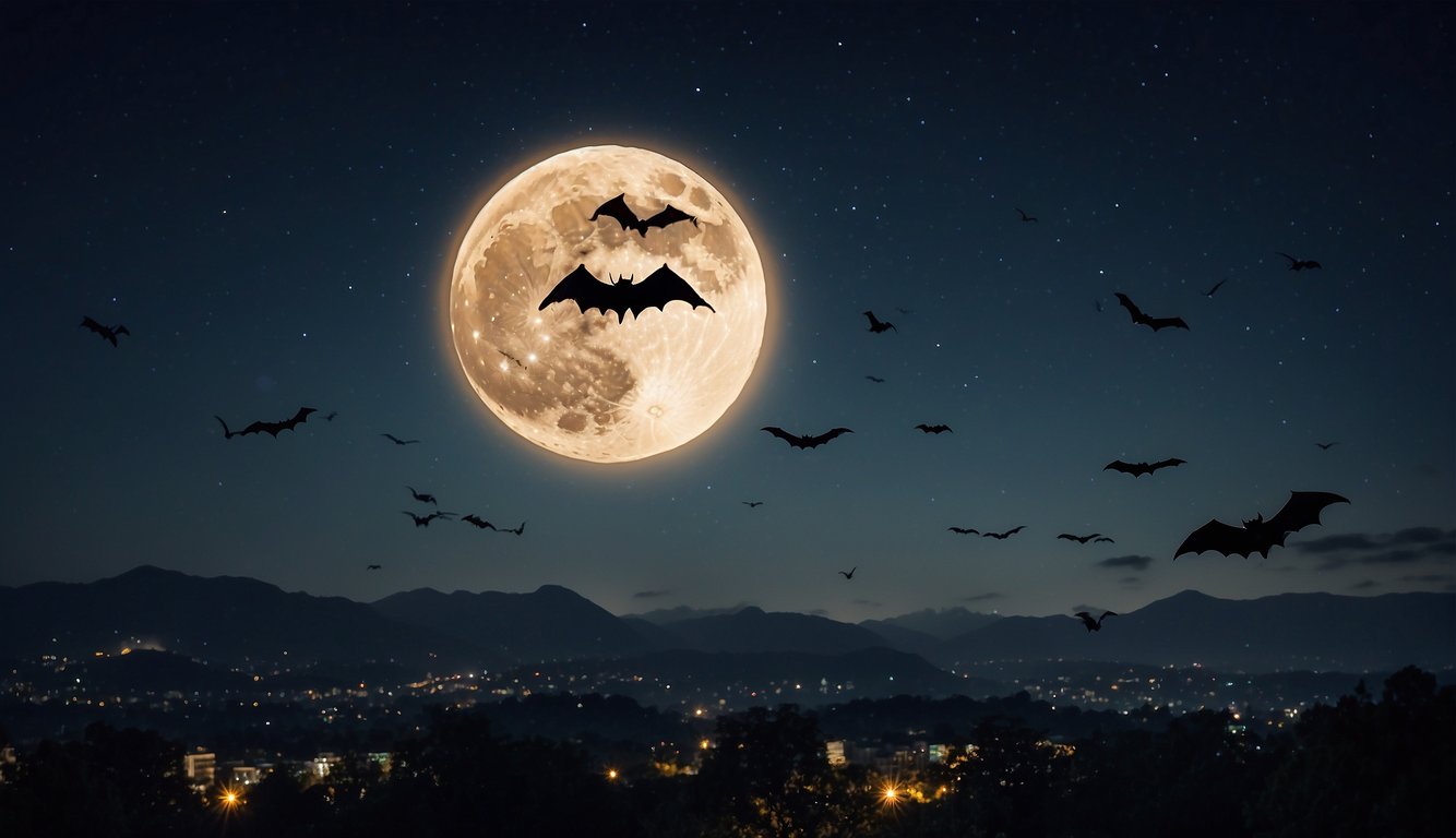 Bats fly in the moonlit sky, emitting high-pitched calls.

Sound waves bounce off objects, revealing the world in a unique way