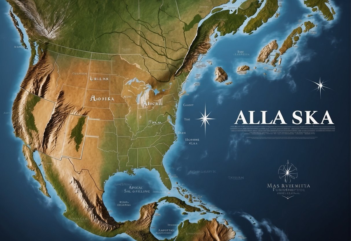 A map of Alaska and Australia side by side, with Alaska appearing larger