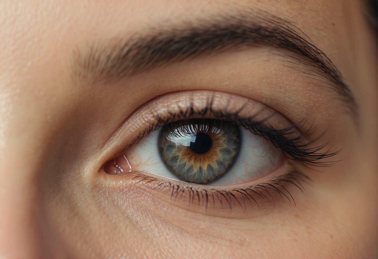 A close-up of a perfectly shaped eyebrow arch with clean, defined edges and a natural, symmetrical curve