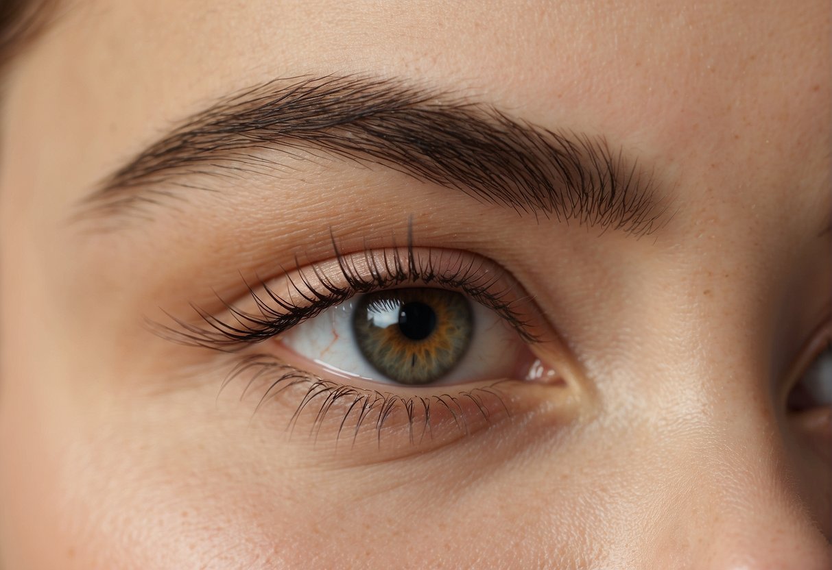 A close-up view of natural eyebrow shapes with emphasis on beauty and symmetry