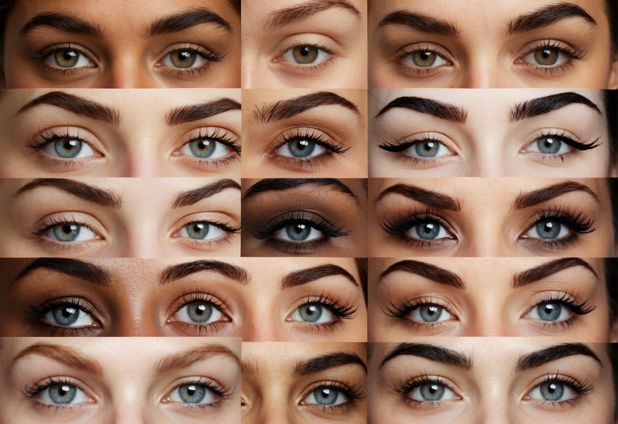 A close-up of various eyebrow shapes with accompanying text on how to choose the perfect one