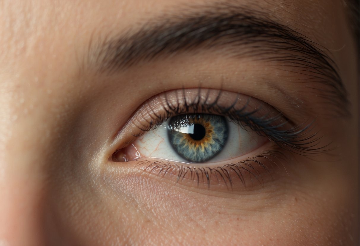A raised eyebrow, demonstrating the technique of lifting a single eyebrow