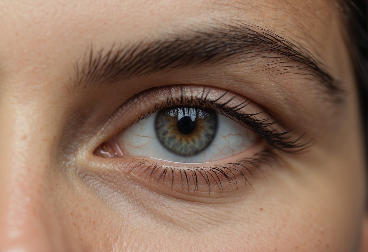 A shaved eyebrow regrows in 6-8 weeks, showing gradual progress over time