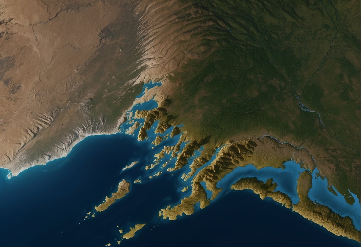 Alaska's vastness illustrated by fitting multiple Rhode Islands within its borders