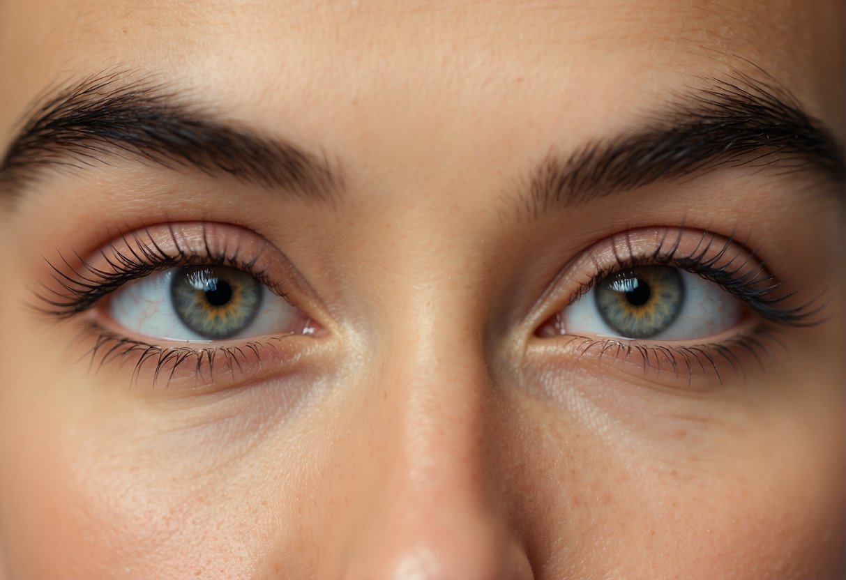 A close-up of two eyebrows, one noticeably higher than the other, with a puzzled expression