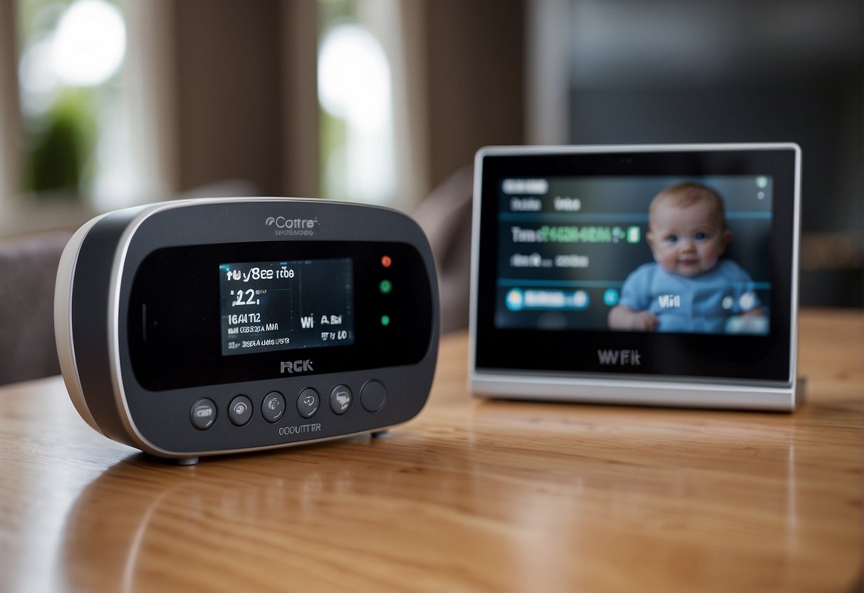 A baby monitor connected to a wifi network. Pros: remote access, Cons: potential security risks