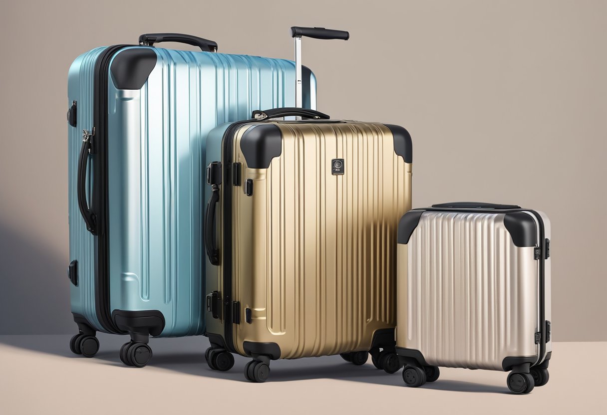 A sleek aluminum suitcase sits next to a sturdy hardshell case, showcasing the contrast between design and comfort