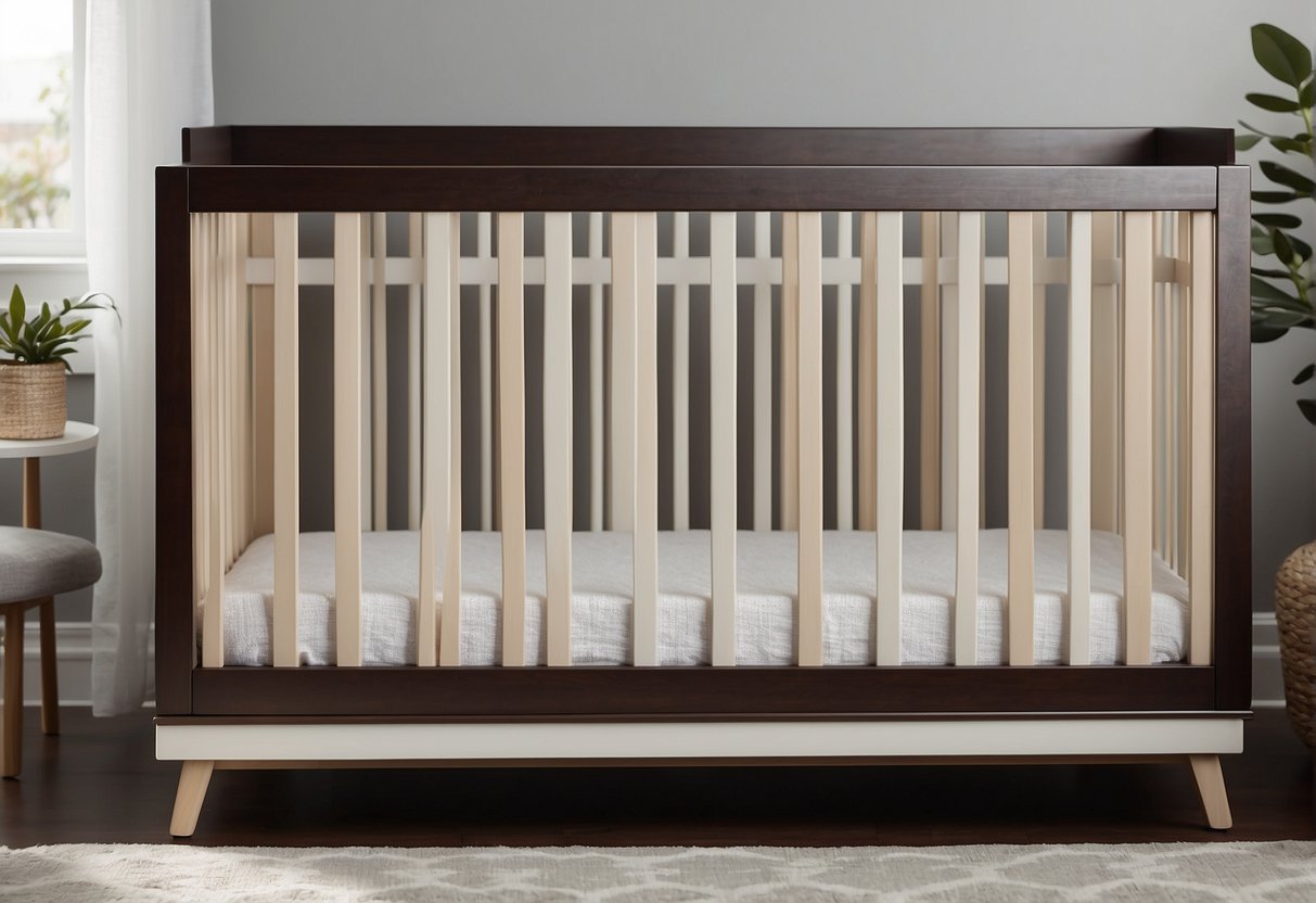 The Babyletto Modo and Hudson cribs stand side by side, showcasing their sleek and modern designs. The Modo features clean lines and a two-tone finish, while the Hudson boasts a classic silhouette with subtle detailing