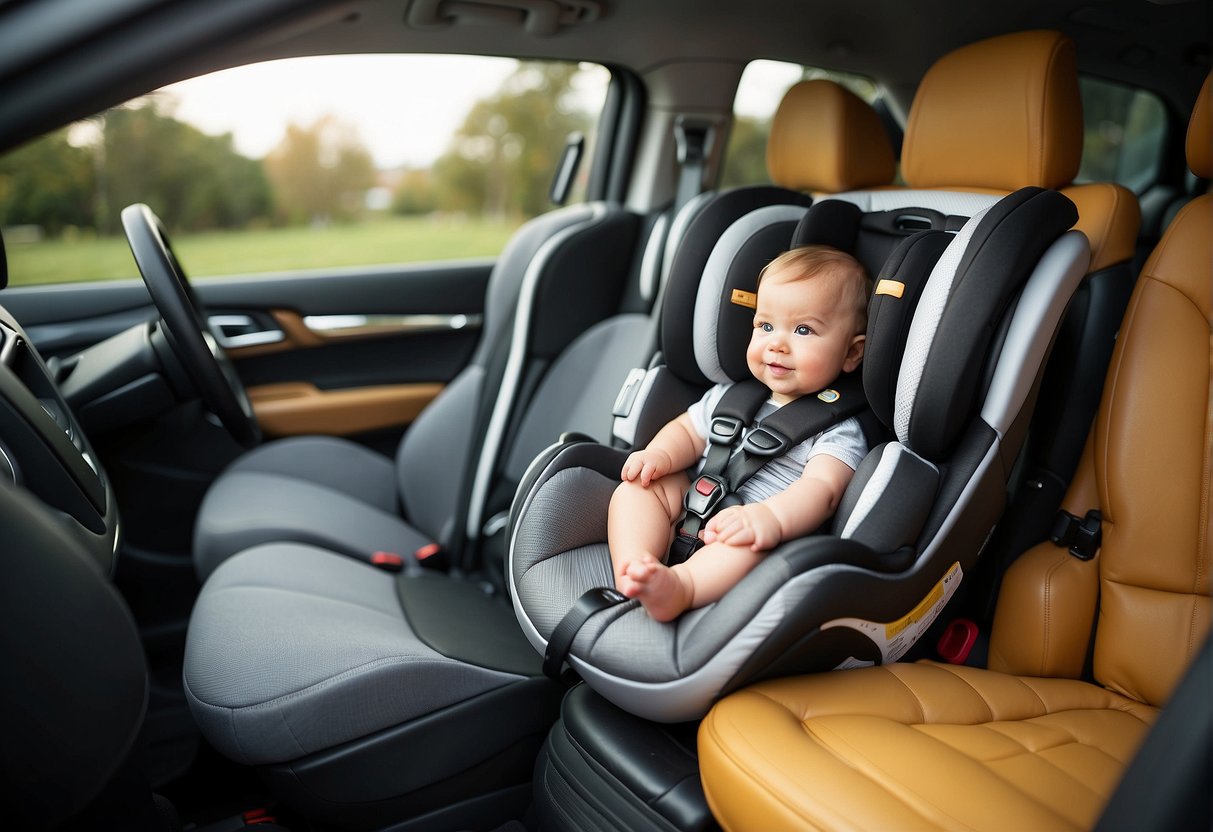 Two car seats side by side, one Maxi Cosi and one Besafe, showcasing their design and comfort features