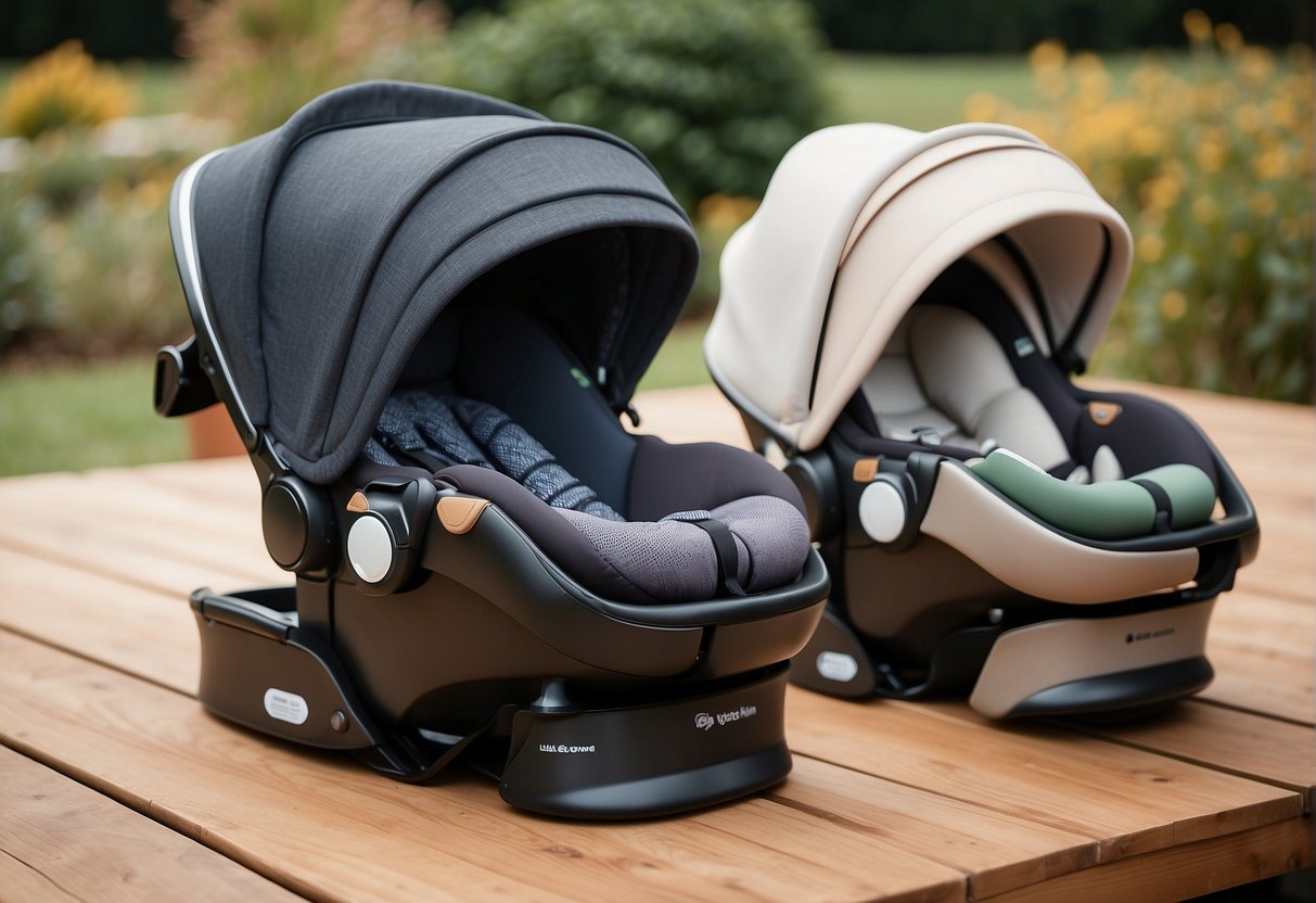 Three baby carriers laid out side by side, showcasing their different designs and features. The Ergo Baby Carrier, Baby Bjorn, and Lillebaby all emphasize comfort and ergonomics in their unique styles
