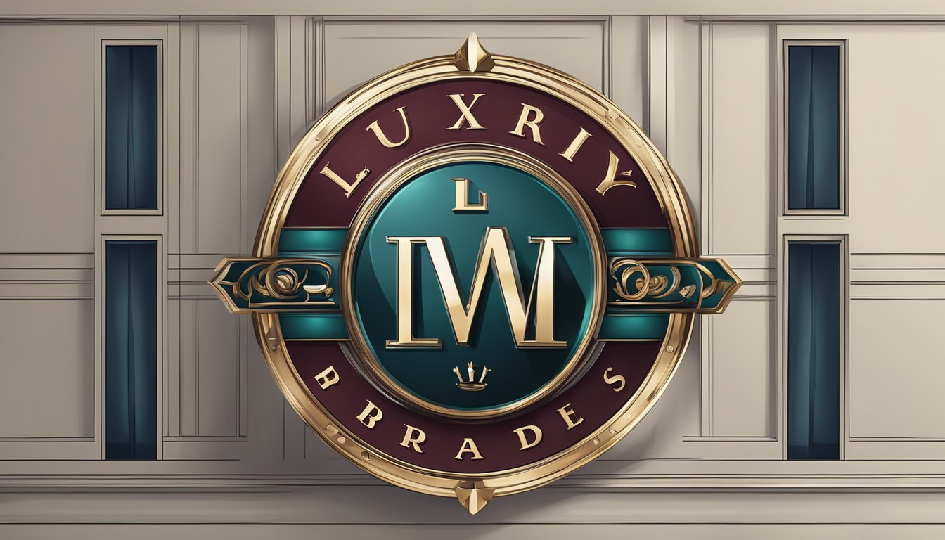 Luxury men's brands logo displayed with FAQ signage