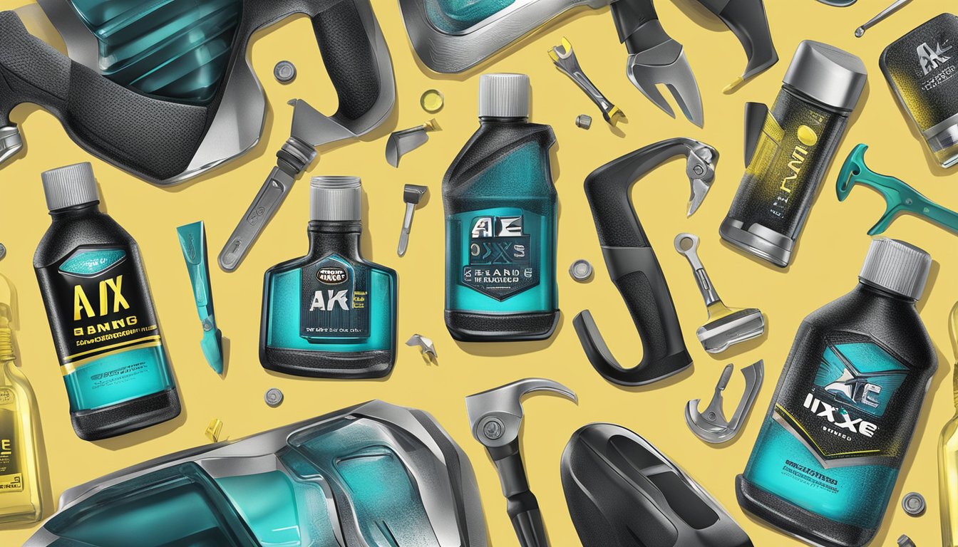 Axe brand universal oil stands out with its unique selling propositions. A glowing bottle surrounded by various tools and objects, symbolizing its versatility and effectiveness