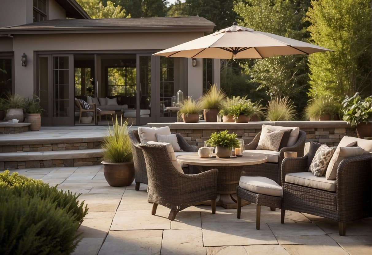 A team of professionals meticulously plan and install 70 outdoor patio designs, incorporating the best ideas for a stylish and functional outdoor space