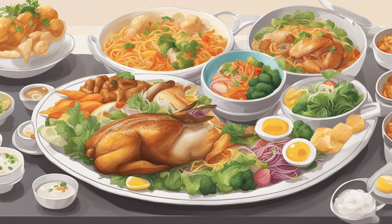 A menu featuring Culinary Highlights from Rabbit Brand at Lucky Plaza. Vibrant dishes and enticing flavors displayed