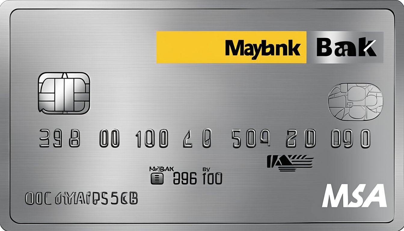 A sleek Maybank Business Platinum Mastercard stands out among other business credit cards, symbolizing prestige and professionalism. Its platinum sheen catches the light, exuding a sense of exclusivity and sophistication