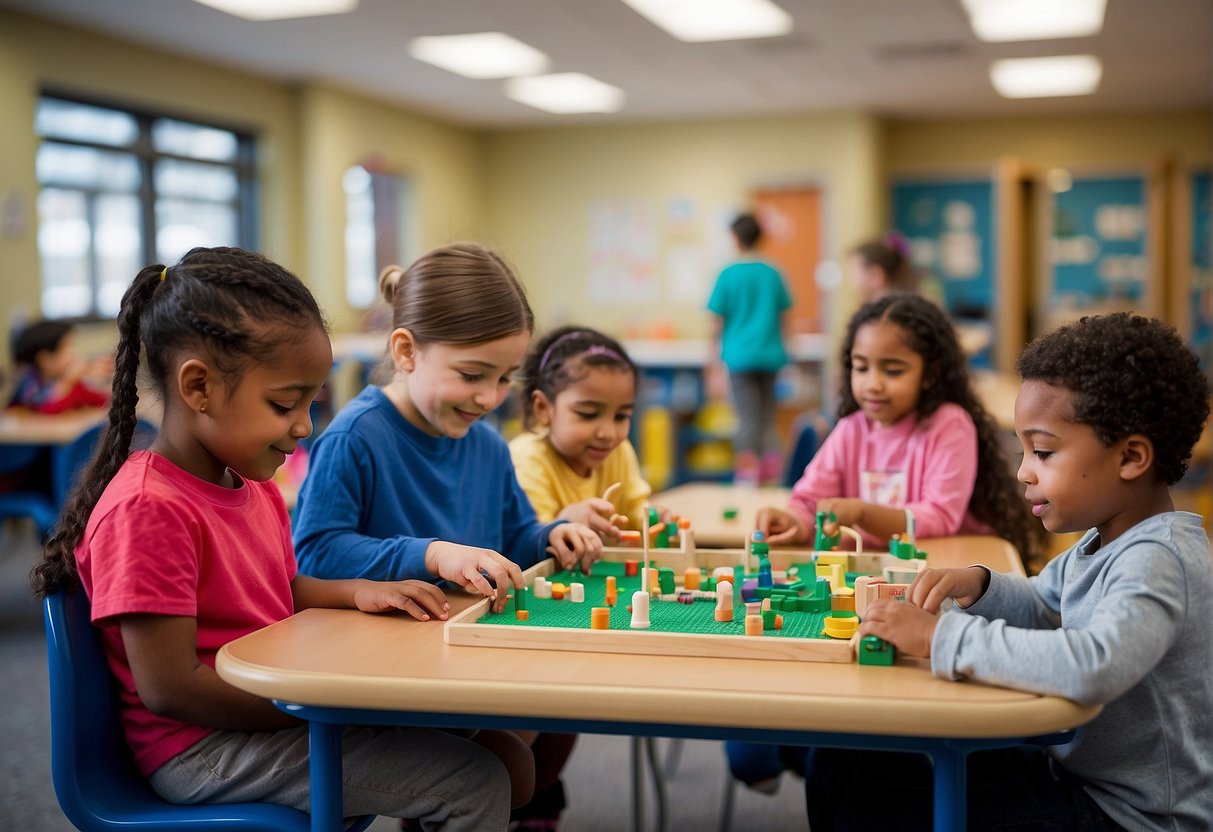 Children engage in educational activities at Goddard and Primrose schools. A diverse curriculum is evident, with a focus on hands-on learning and creative programs