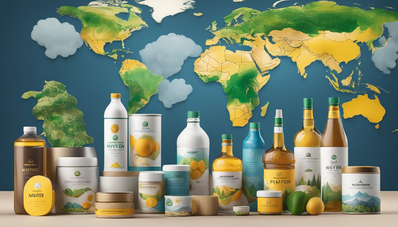 The Mayer brand's product range and innovation are showcased with various items displayed against a backdrop representing the country of origin