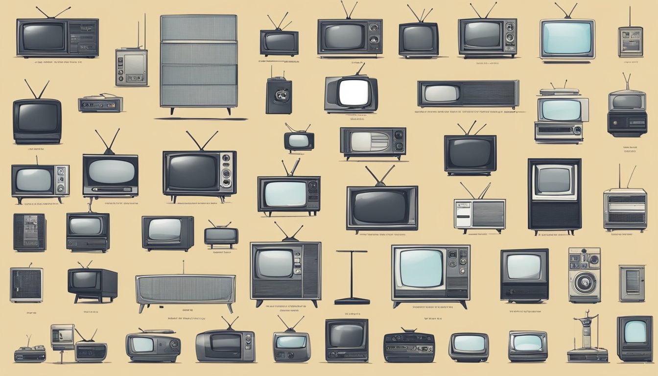 A timeline of TV brands from the past to present, showcasing the evolution of technology and design in Singapore