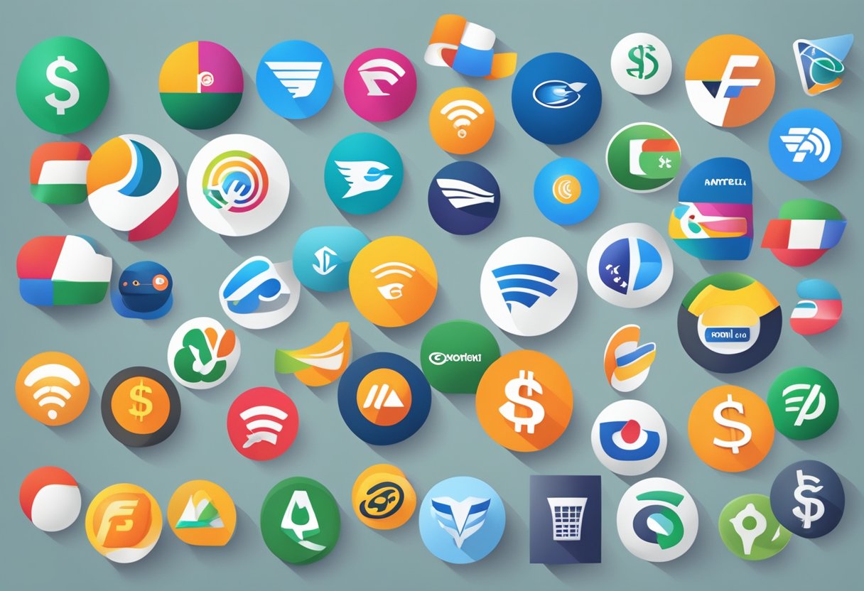 Multiple payment logos merging into a single entity, symbolizing payment aggregation companies