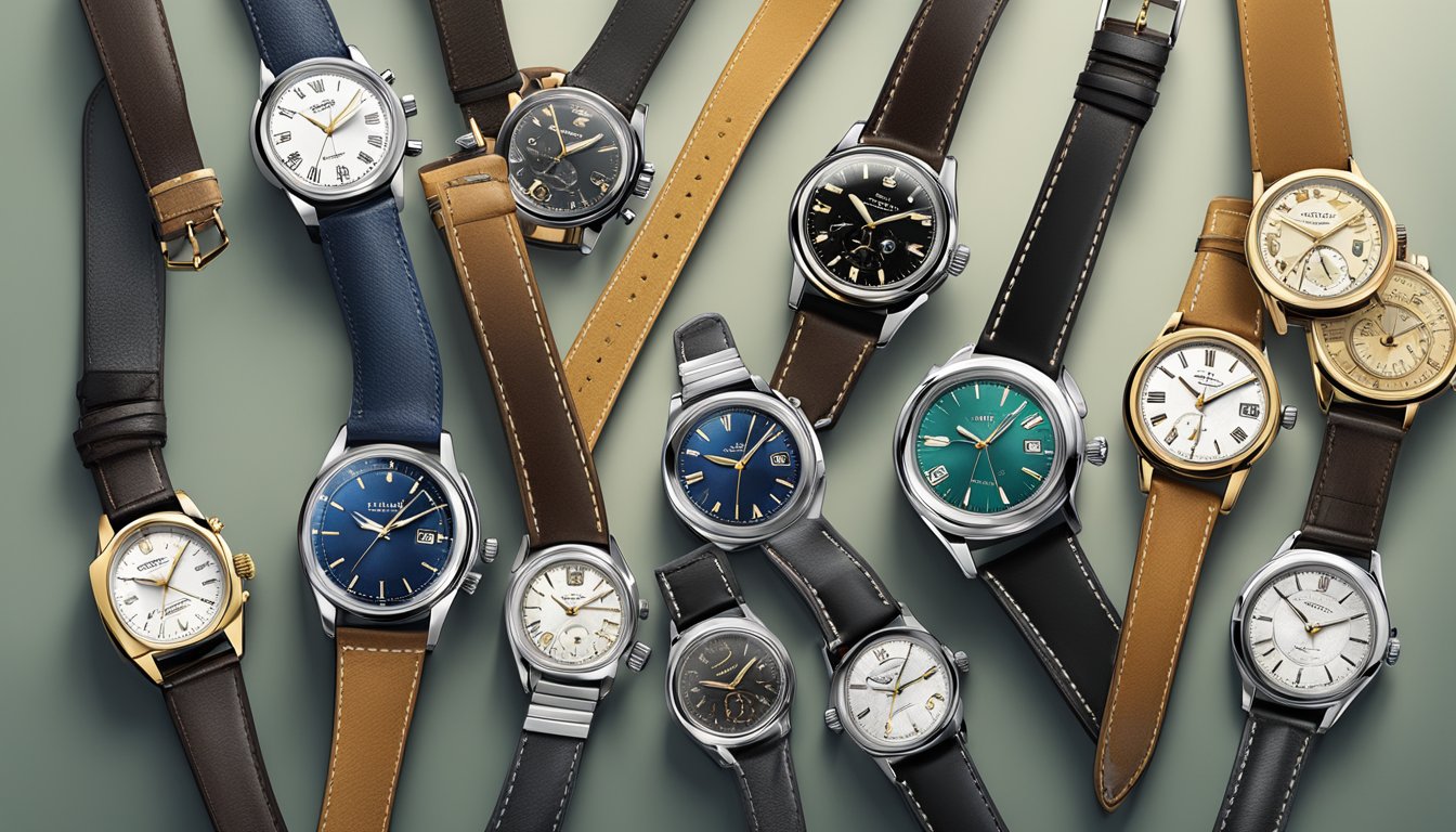 A display of iconic vintage watch models from affordable brands. Classic designs, timeless appeal
