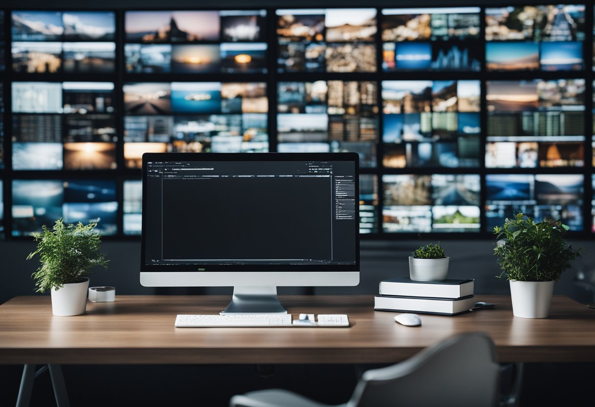 A computer screen split into two, displaying case studies and real-world examples for SEO testing