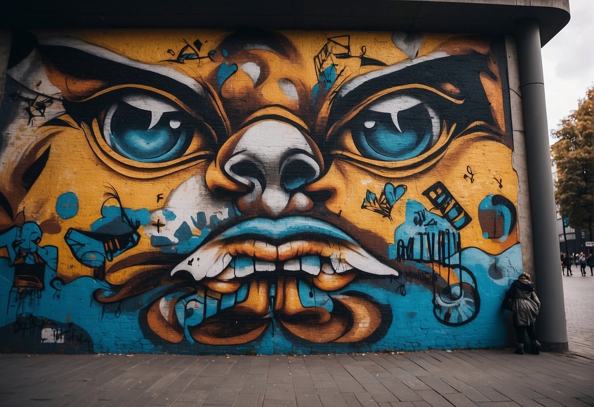 Vibrant street art covers the walls of Berlin's public spaces, showcasing a diverse array of styles and messages
