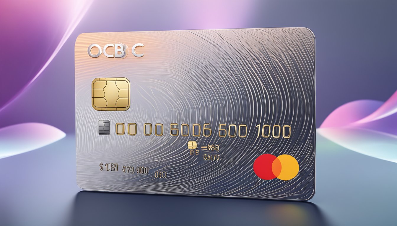 The OCBC Platinum Credit Card logo shines on a sleek, modern card against a backdrop of vibrant cashback and rebate offers
