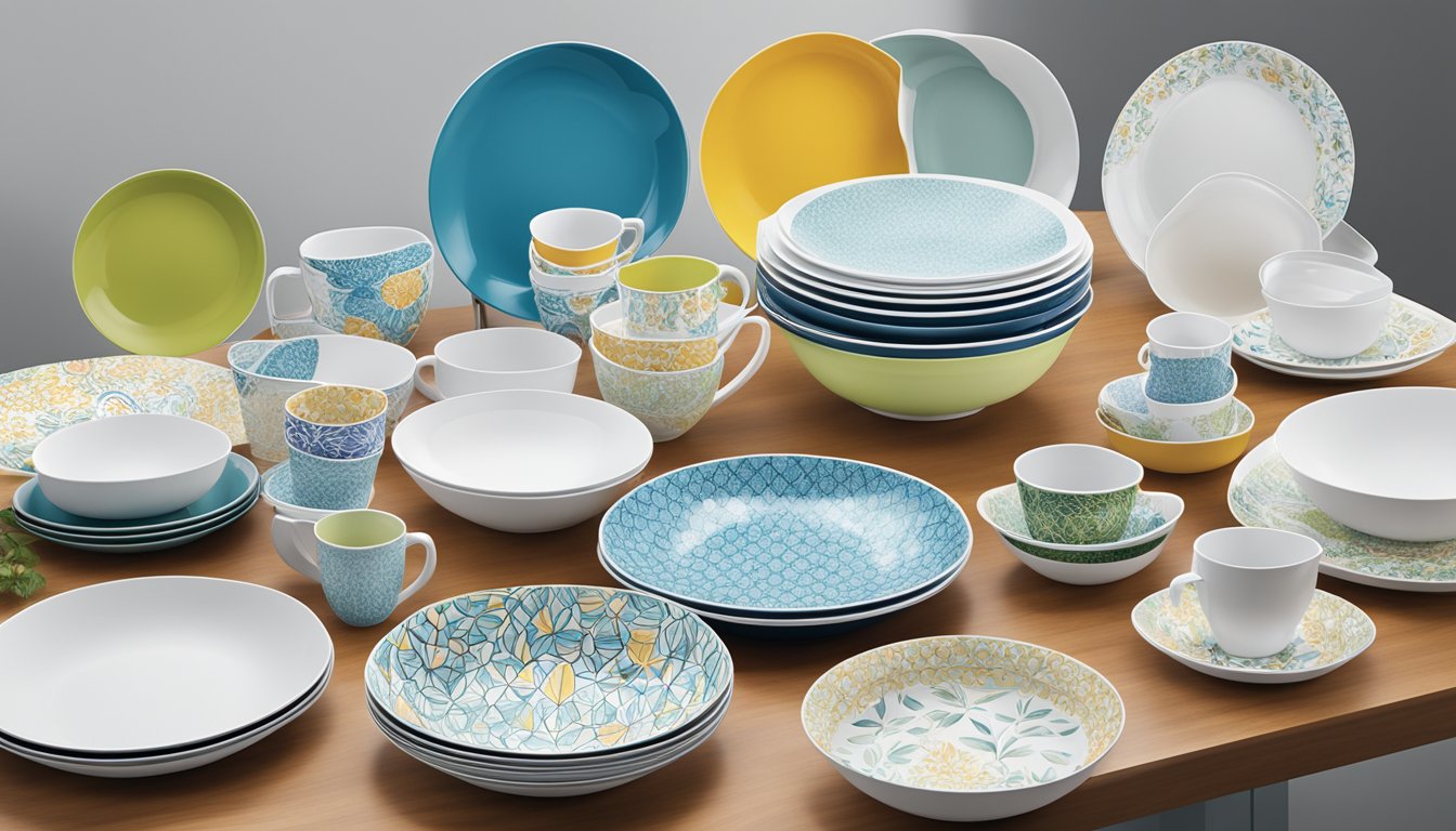 Corelle brands product range displayed with innovative designs and patterns