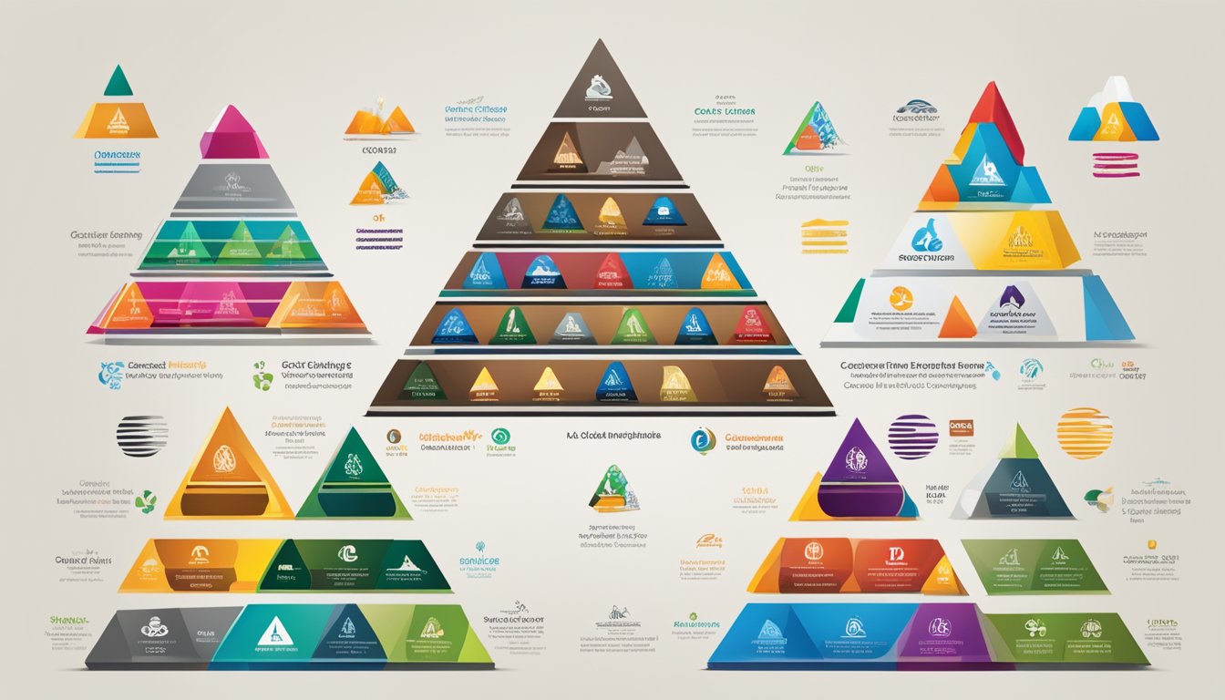 A group of qsr brand logos arranged in a pyramid, with one at the top representing strategic leadership