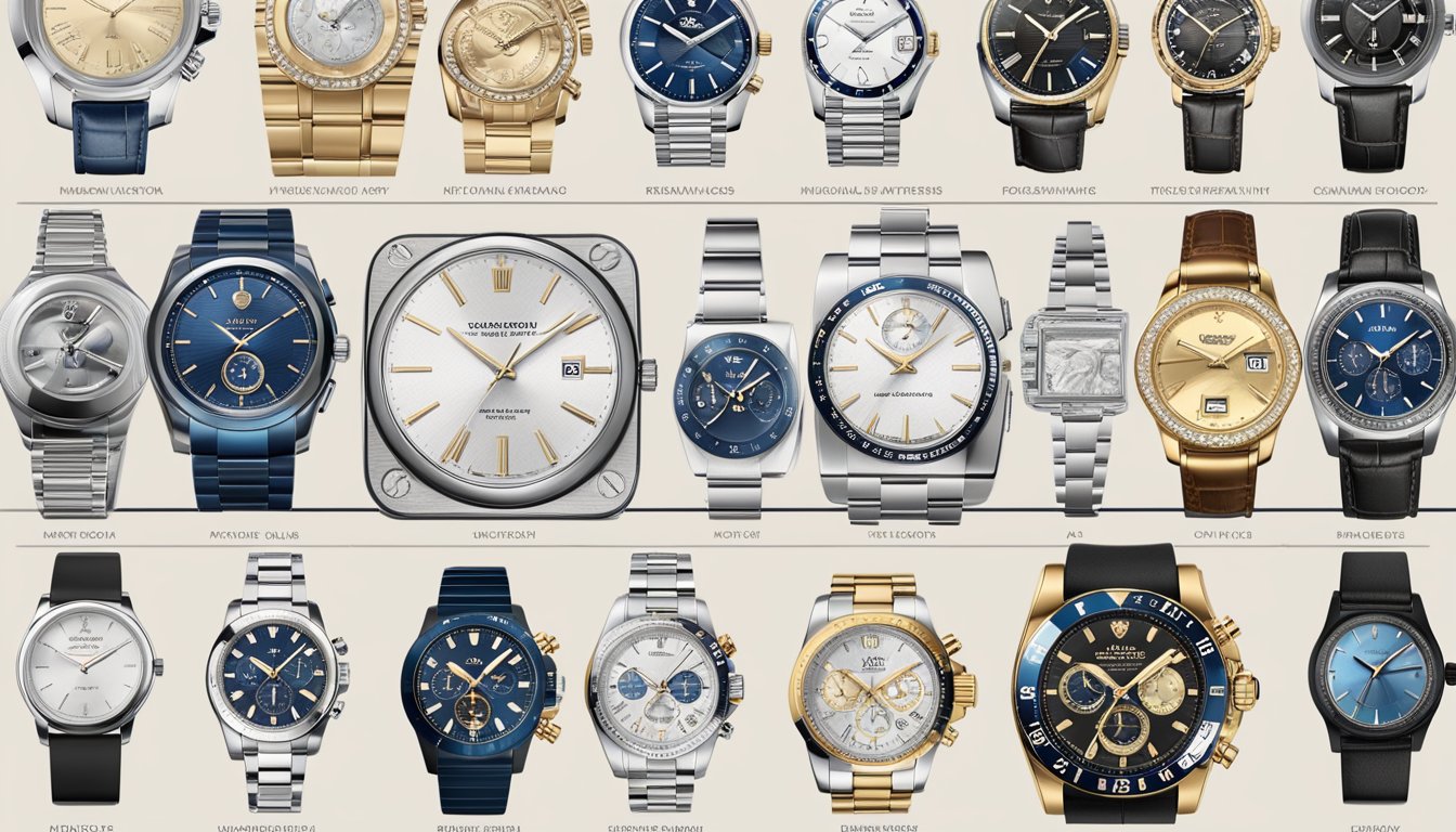 A pyramid of watch brands, with luxury at the top, followed by mid-range and then entry-level, symbolizing their hierarchy