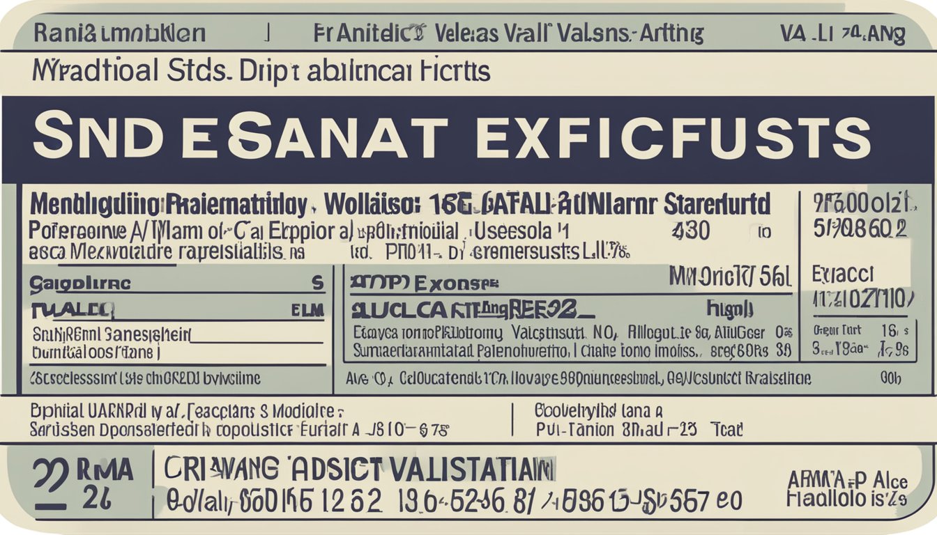 A medicine bottle with "Potential Side Effects and Warnings" label. Amlodipine valsartan brand name displayed prominently