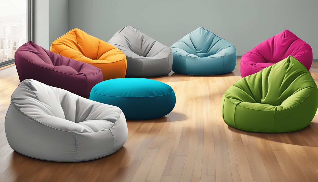 A variety of bean bag chairs in different shapes and sizes, showcasing their versatility and functionality in various settings