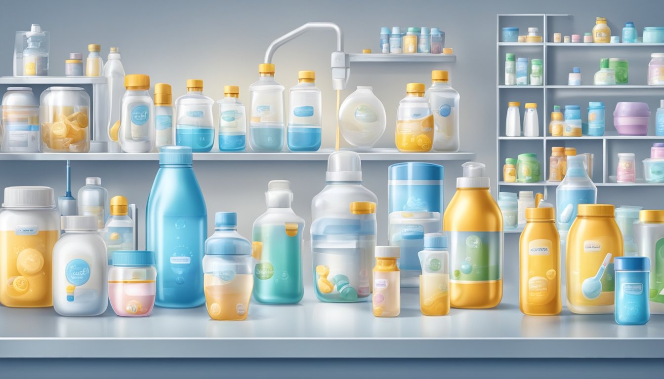 Baby formula brands meet regulations and standards in a laboratory setting with testing equipment and quality control measures