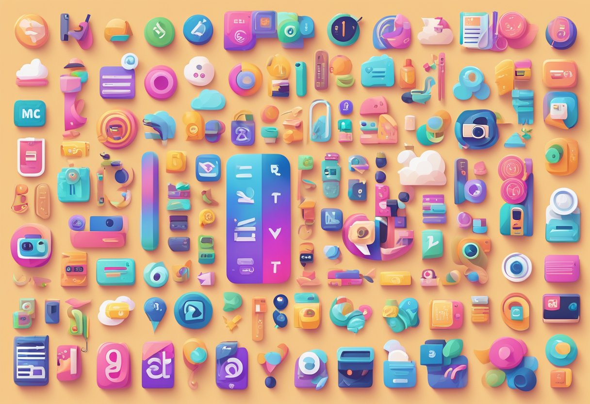 A colorful array of trendy fonts and symbols arranged in a captivating layout for Instagram usernames