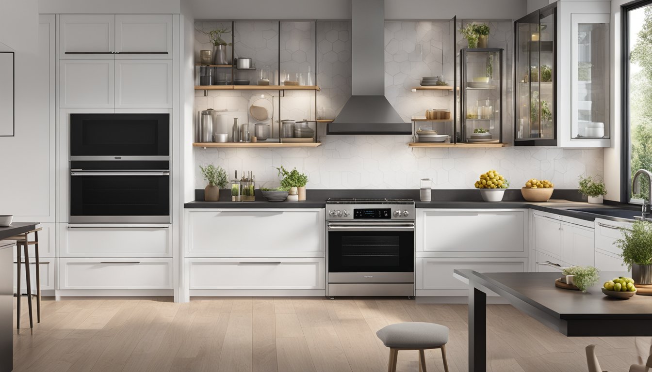 Various top oven brands and models displayed in a modern kitchen setting, showcasing their sleek designs and innovative features