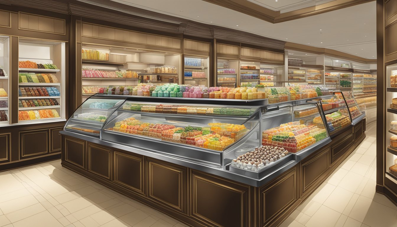 A display of Takashimaya department store's gourmet foods and confectionery brands