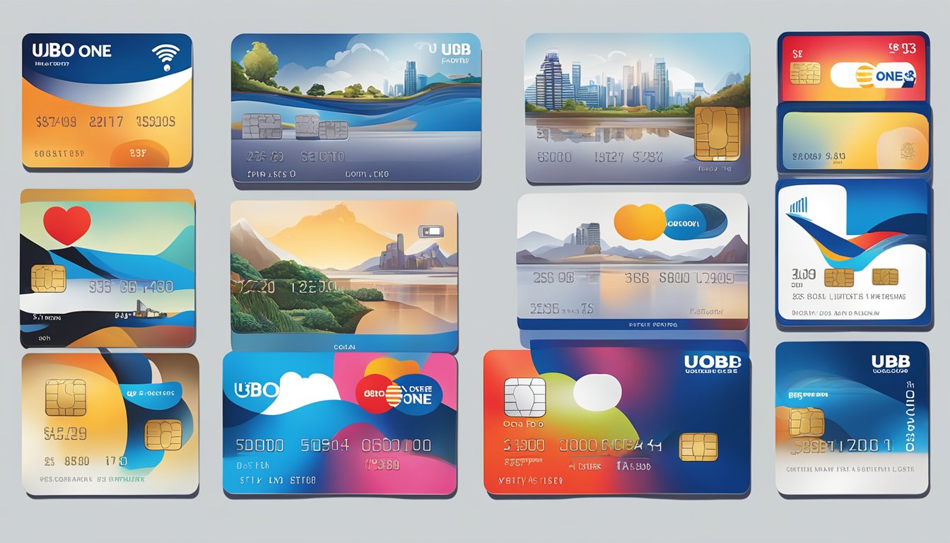 The UOB One Credit Card perks being showcased with a variety of benefits and rewards on display