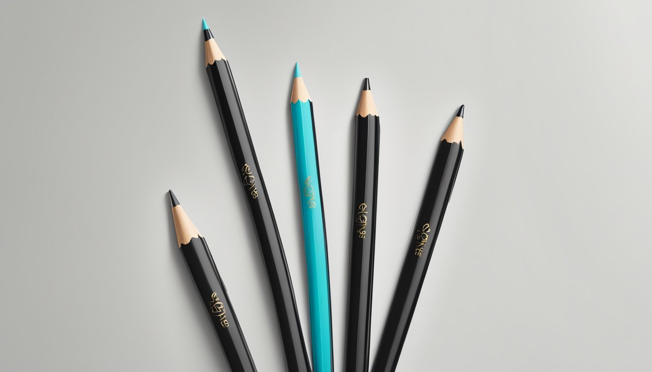 A close-up of the 16 brand pencil liner, with its sleek packaging and bold branding, against a clean and minimalistic background