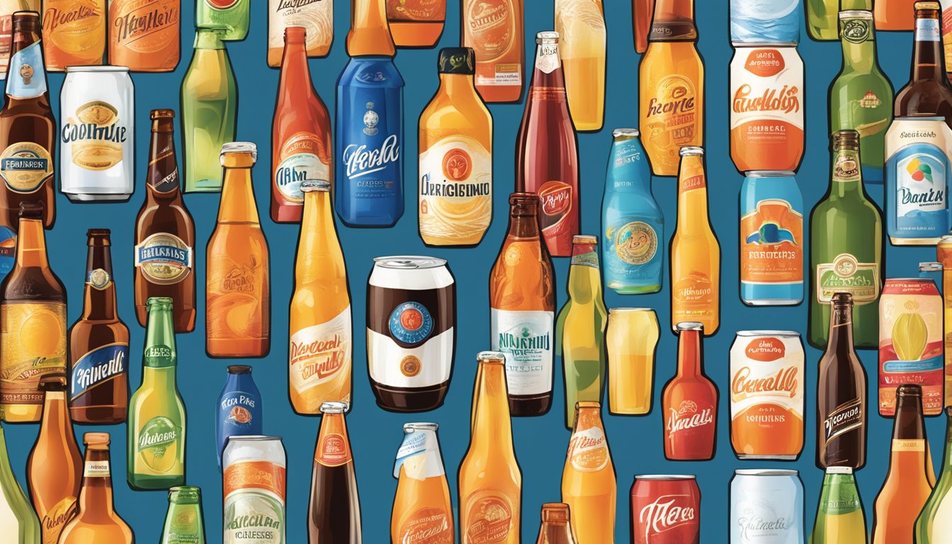 A diverse group of consumers easily accessing and engaging with a variety of non-alcoholic beverage brands from AB InBev