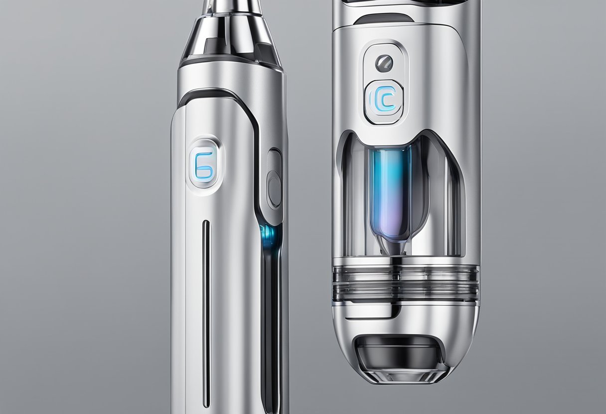 A close-up of the intricate CCELL technology, with precise details and fine lines, showcasing its advanced design and functionality