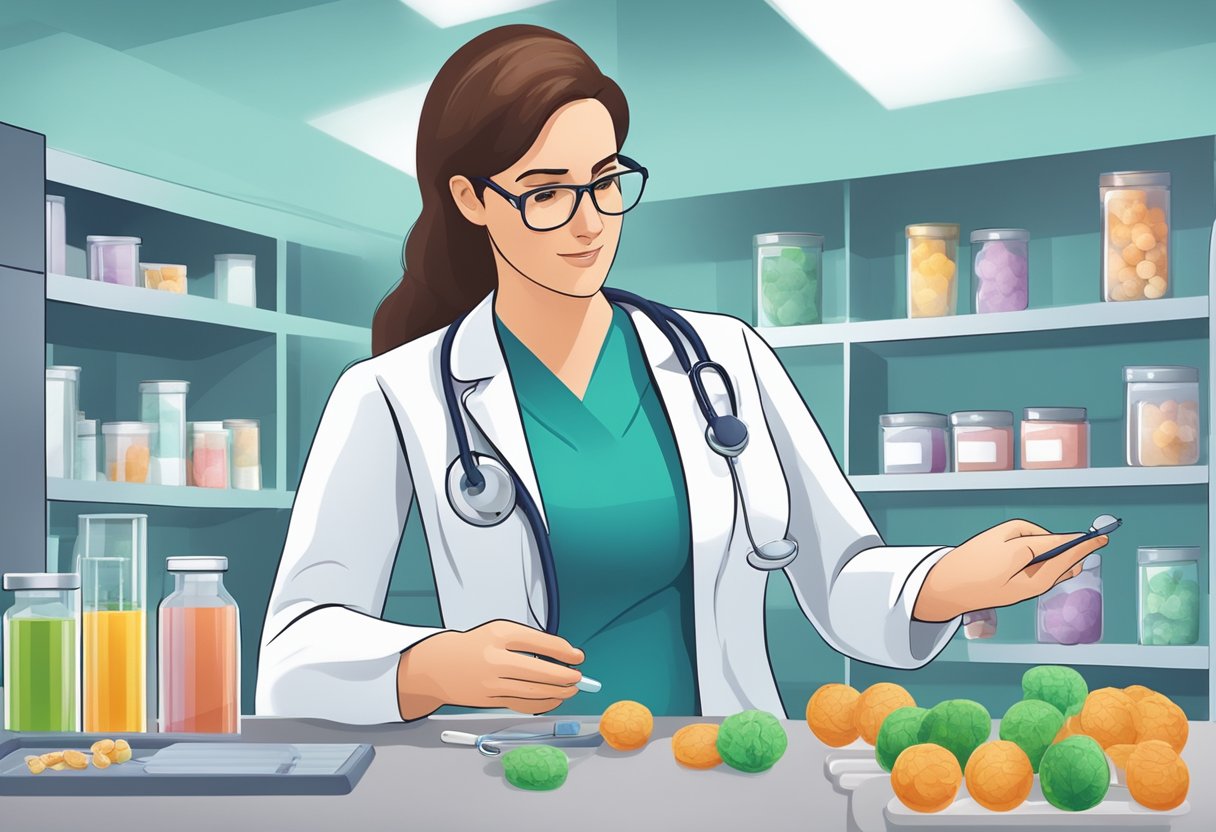 A doctor using medical edibles in a clinical setting