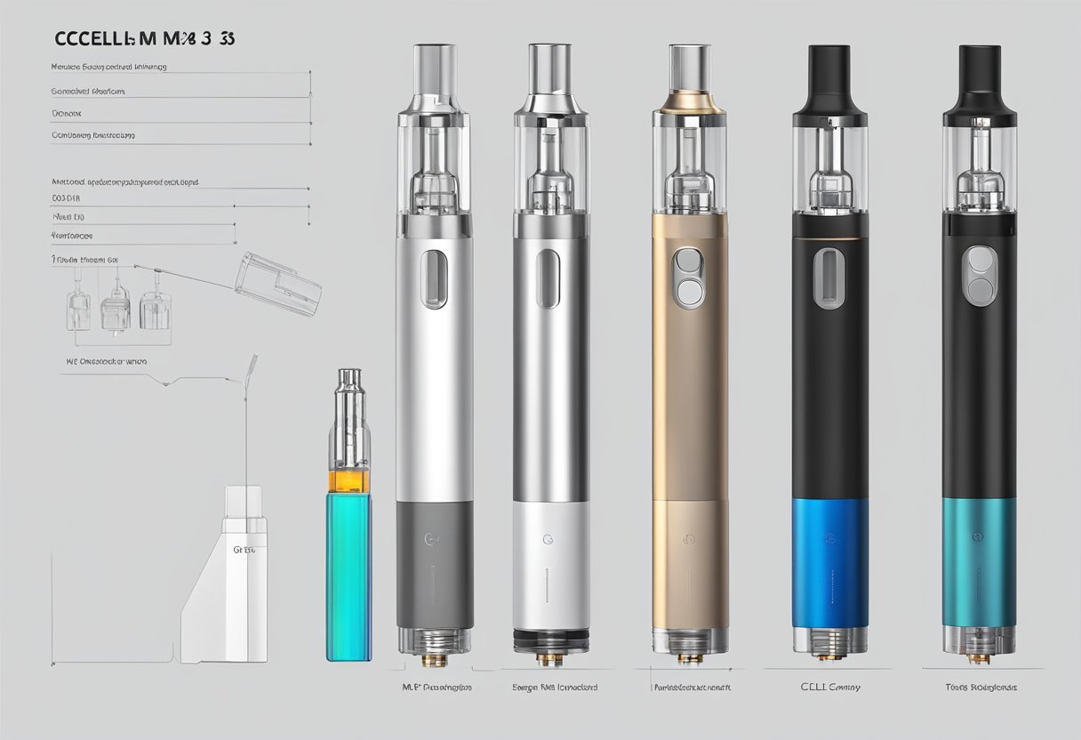 The ccell m3 features and functions are depicted in a technical drawing, showcasing its design and capabilities