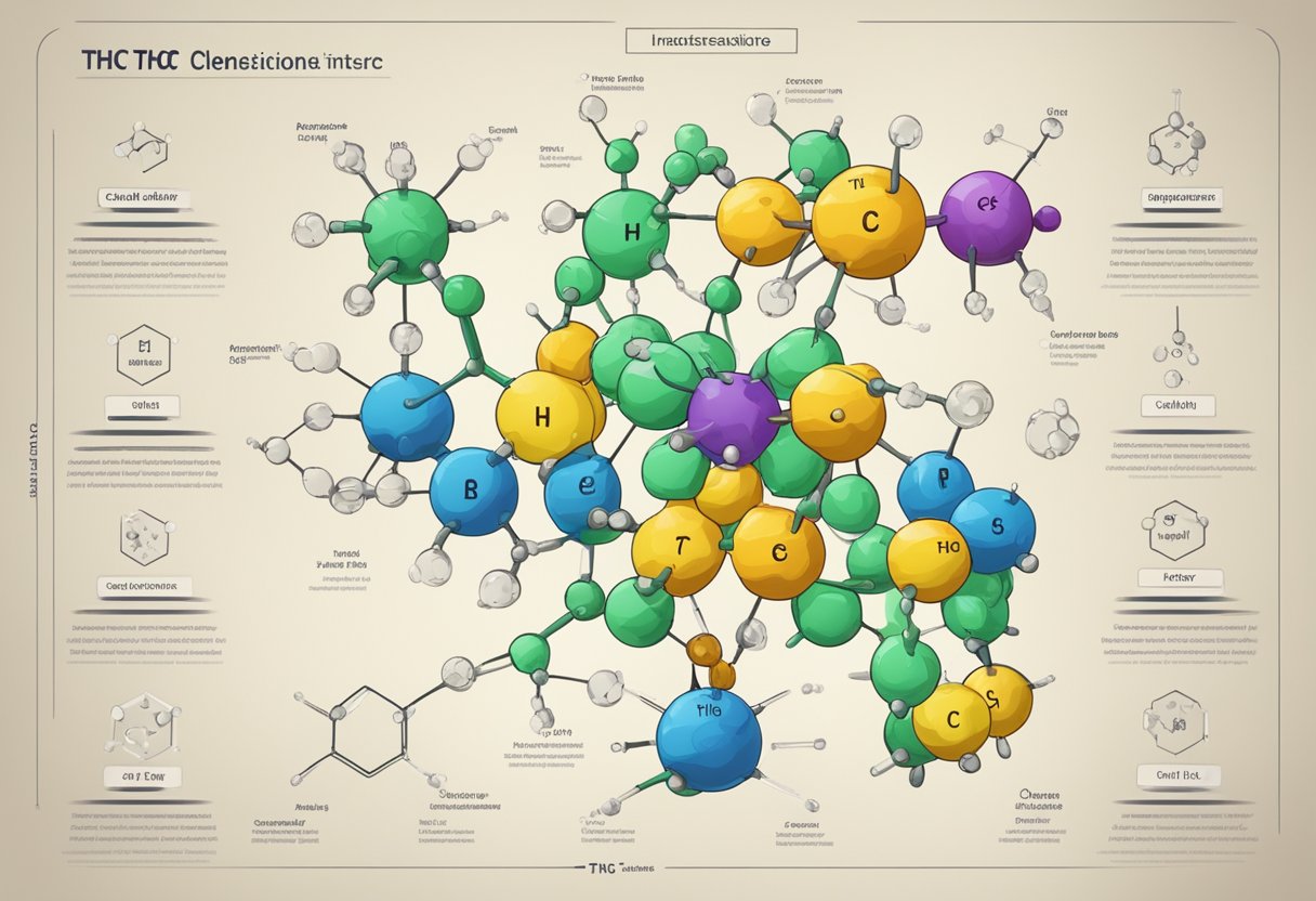 The chemical structure of THC with its classification and effects