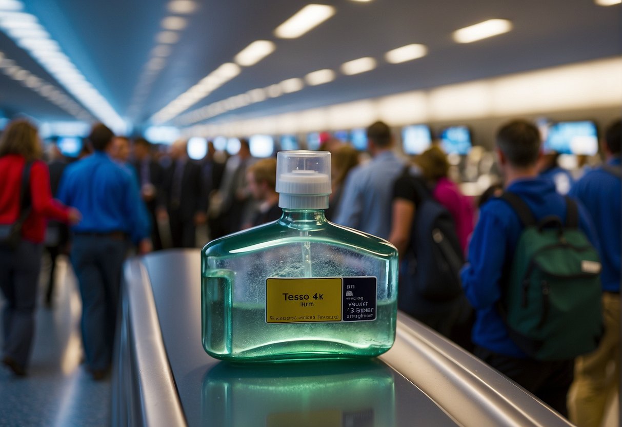 Passengers' liquids pass freely through airport security. TSA may end liquid restrictions