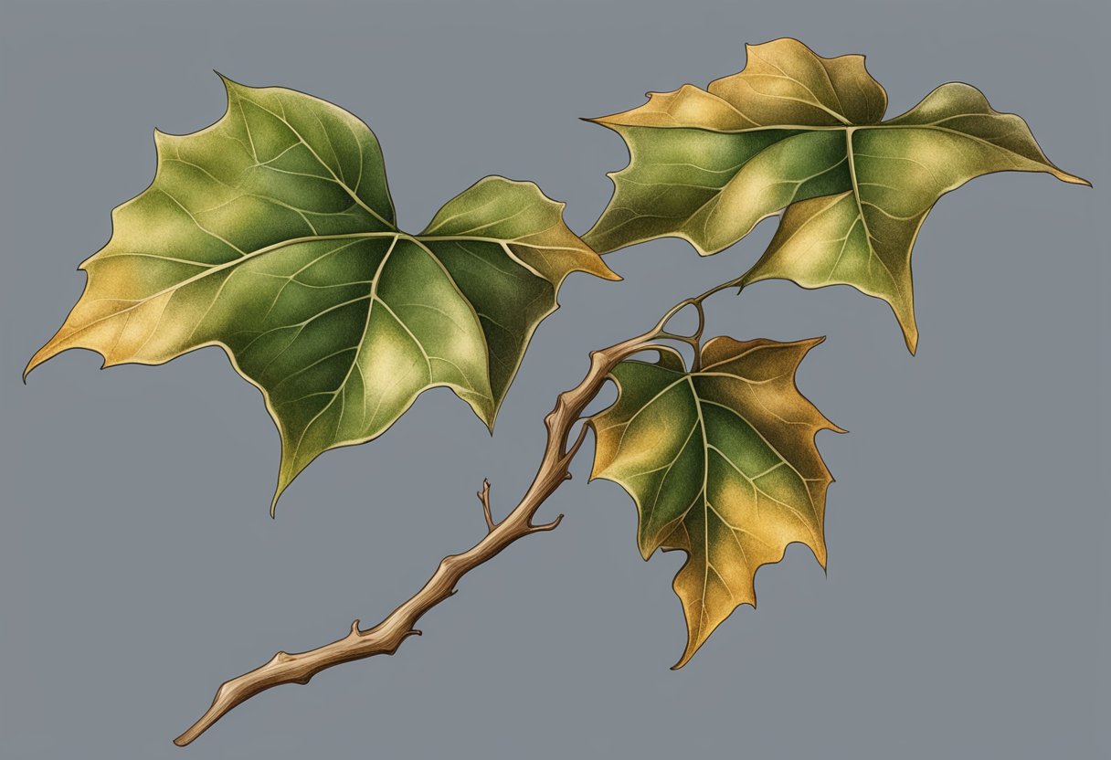 The ivy withered and turned brown, its leaves curling and falling off, as the once vibrant plant slowly died