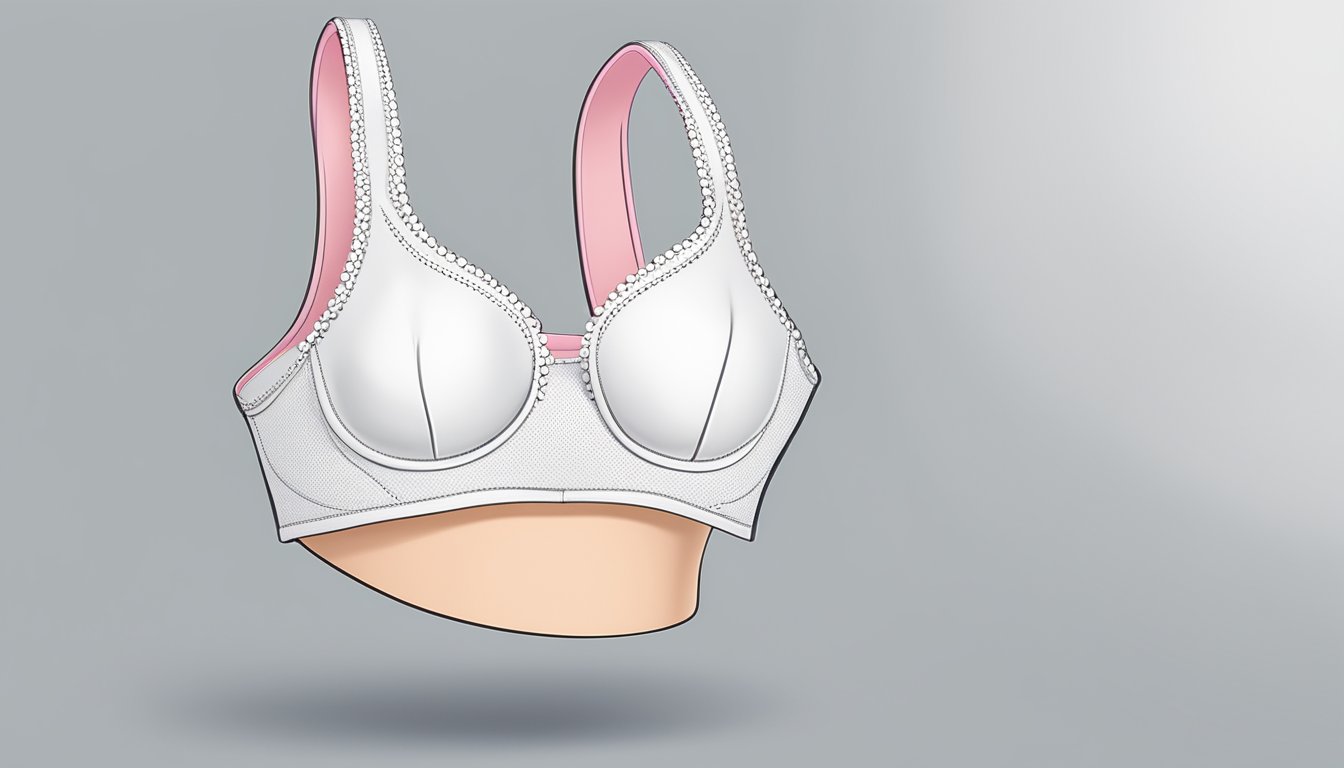 A price tag attached to a branded bra, displayed on a clean, white background