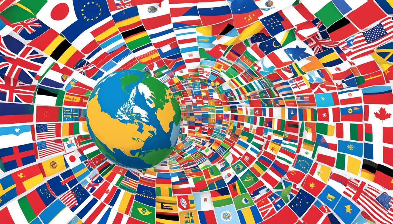 A globe with "BREE" prominently displayed, surrounded by flags from various countries, symbolizing global recognition