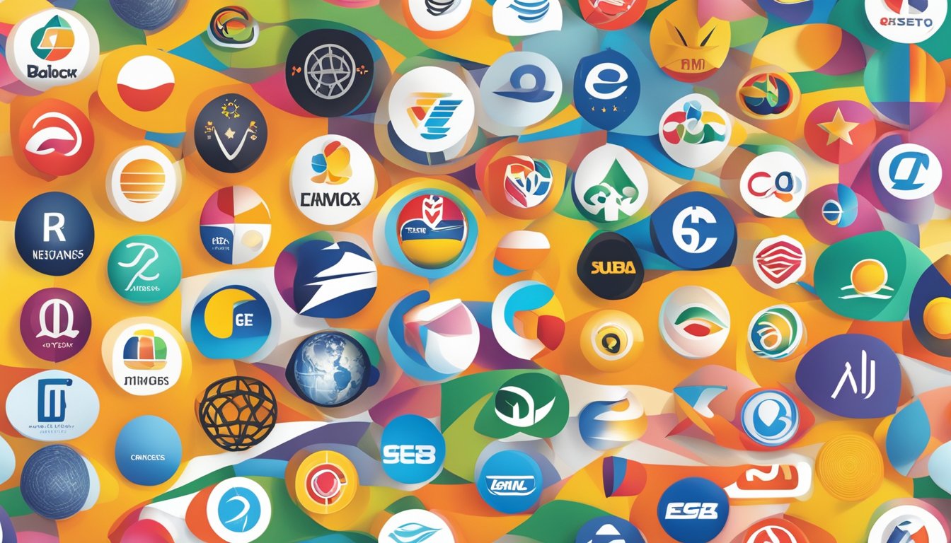A vibrant and interconnected network of brand logos and sub-brand symbols, radiating a sense of unity and diversity within the overall brand identity