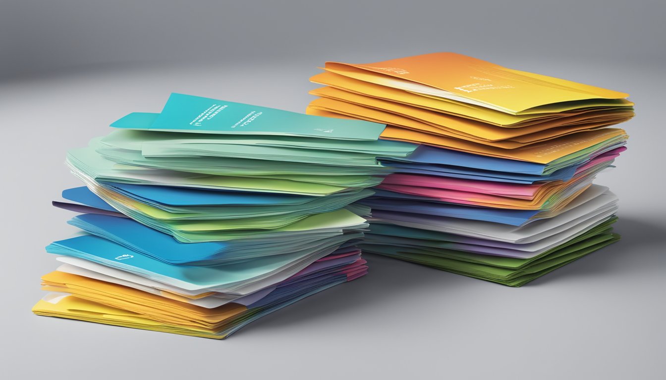 A stack of colorful brochures with "Frequently Asked Questions" and "brother brand" printed on them
