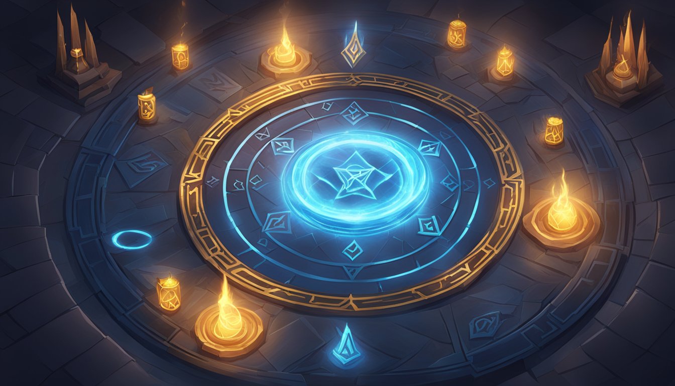 Runes and Summoner Spells glowing in aram arena